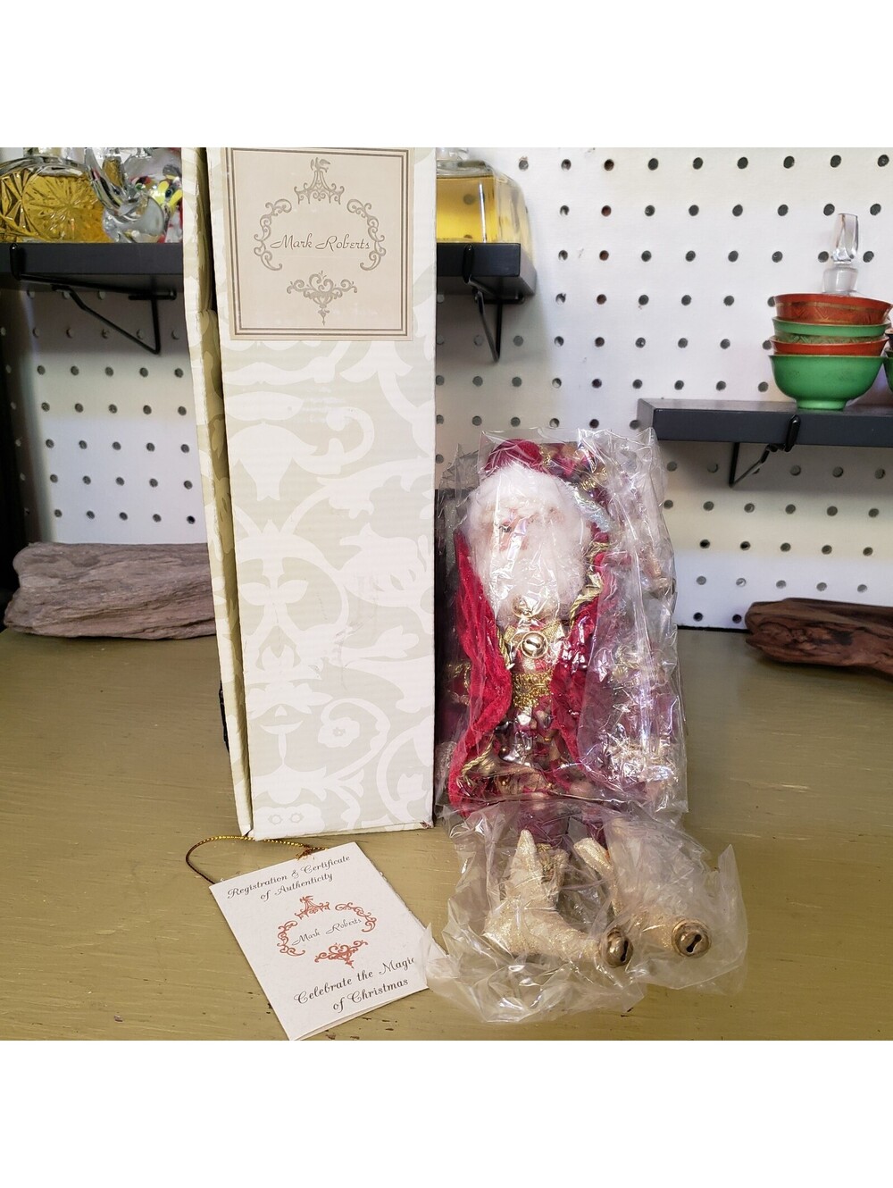 Vintage Mark Robert Kris Kringle Fairy Small 51-56466 In Box COA Red Gold